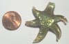 1 42mm Green and Mauve with Foil Lampwork Starfish Pendant